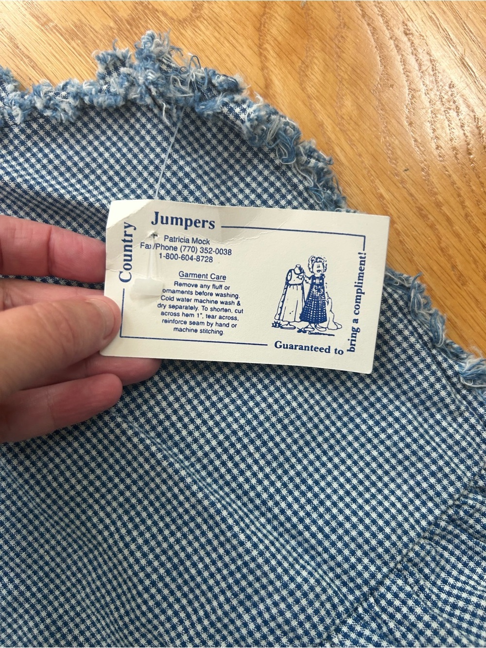 Vintage Country Jumpers Gingham Dress NWT XL‎ Handmade Sheep Embroidery Prairie - Picture 7 of 9